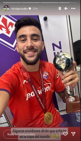 Nico Gonzalez Brings World Cup Medal To Fiorentina Football Italia