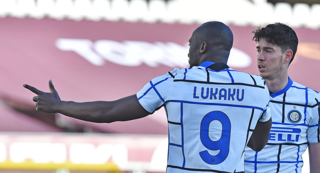 Romelu Lukaku celebrates scoring against Torino