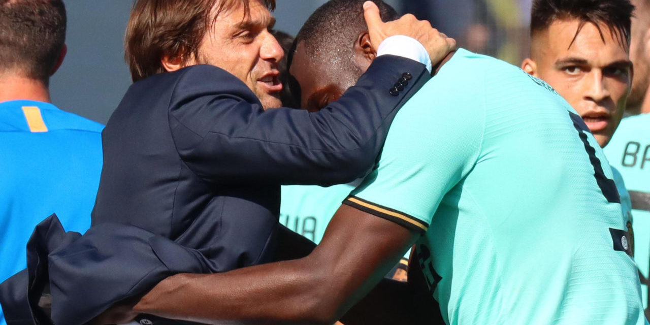 Antonio Conte and Romelu Lukaku