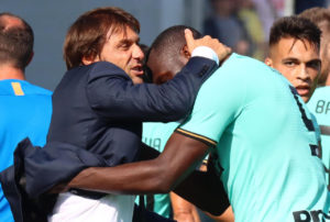 Antonio Conte and Romelu Lukaku