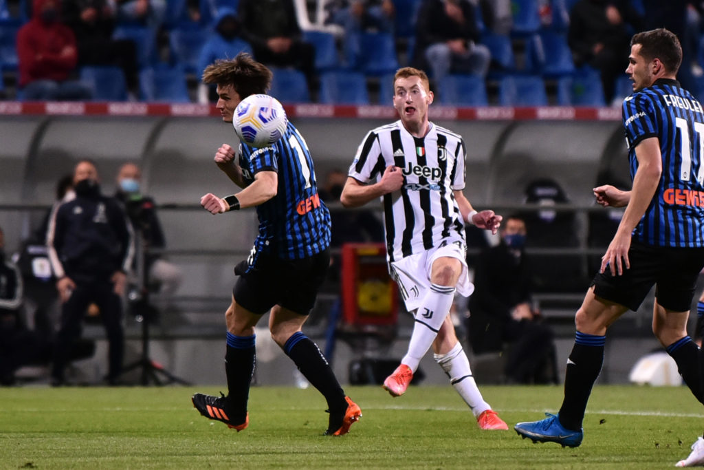 Dejan Kulusevski scores for Juventus against Atalanta in the Coppa Italia Final