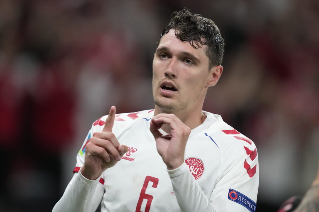 Andreas Christensen reacts after scoring during the UEFA EURO 2020 group B