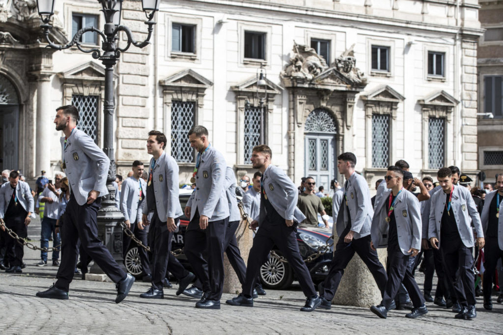 Italy players at Quirinale