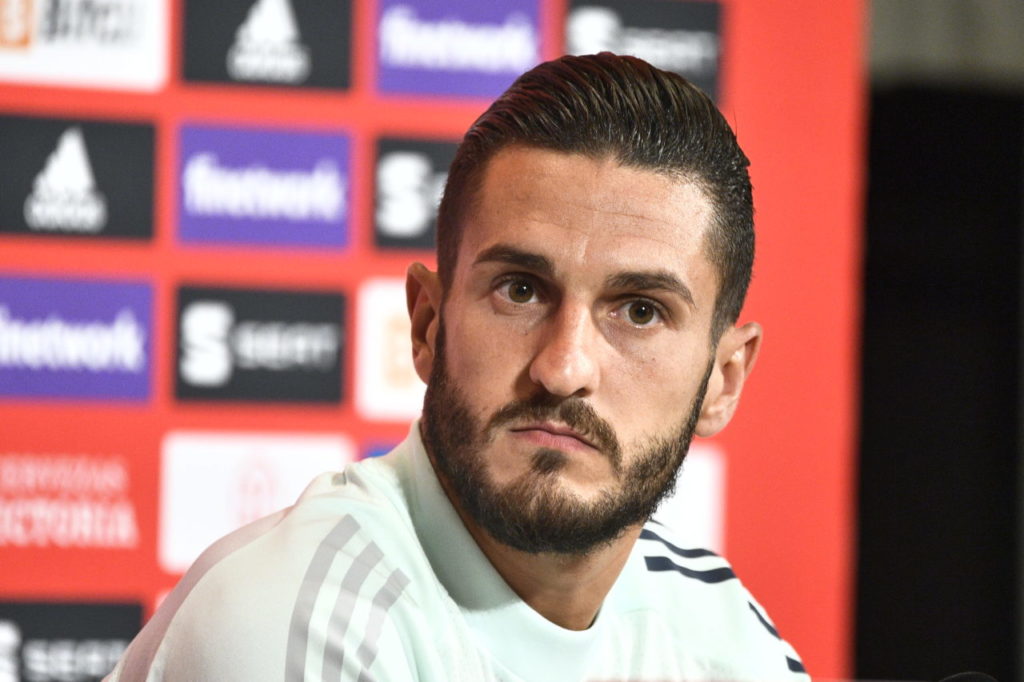 epa09440961 Spain's player Koke during a press conference at Friends Arena in Stockholm, Sweden, 01 September 2021. Spain will face Sweden in their FIFA World Cup 2022 qualifying soccer match on 02 September 2022. EPA-EFE/Claudio Bresciani / TT SWEDEN OUT