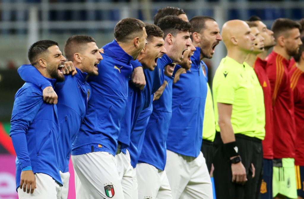 Italy Spain anthems Nations League