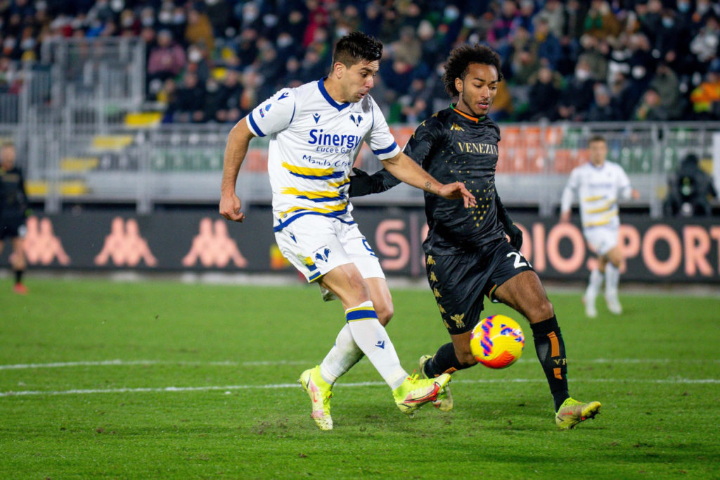 Venezia FC vs Hellas Verona FC Giovanni Simeone Gianluca Busio