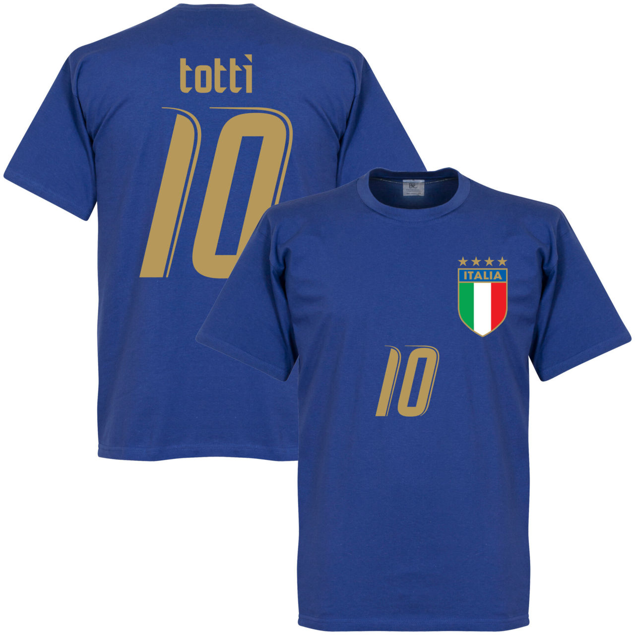 Nike Italia Totti Soccer Player 10 Blue Ringer Swoosh Known as Er Bimbo de store Oro L