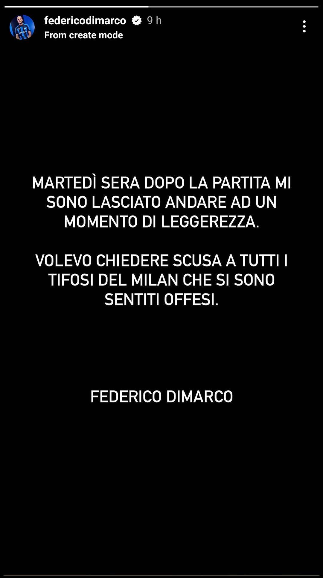 Inter defender Dimarco apologises after threats from Milan ultras Football Italia