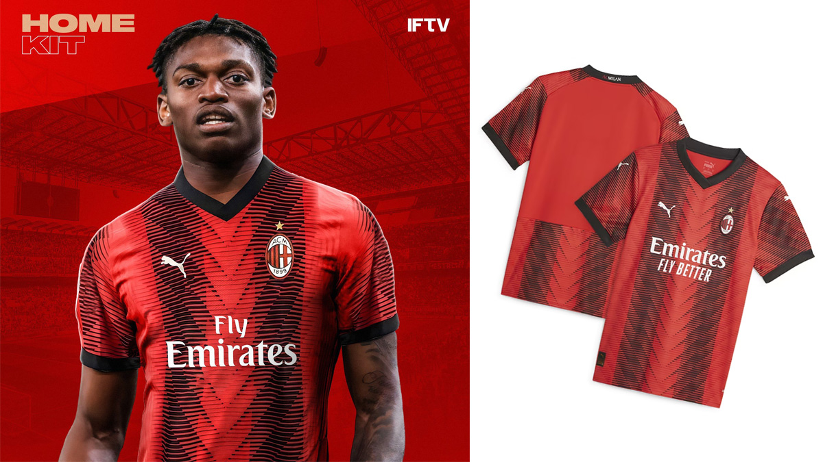 Camiseta Puma AC Milan 2023 2024 roja negra