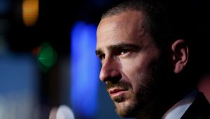 Juventus' Italy national team soccer player Leonardo Bonucci reacts during the Dubai Globe Soccer Awards Ceremony in Dubai, United Arab Emirates, 27 December 2021. EPA-EFE/ALI HAIDER