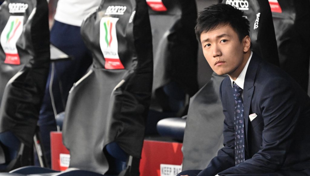 Inter President Steven Zhang looks on ahead of the Coppa Italia Final soccer match between ACF Fiorentina and FC Inter, in Rome, Italy, 24 May 2023. EPA-EFE/CLAUDIO PERI