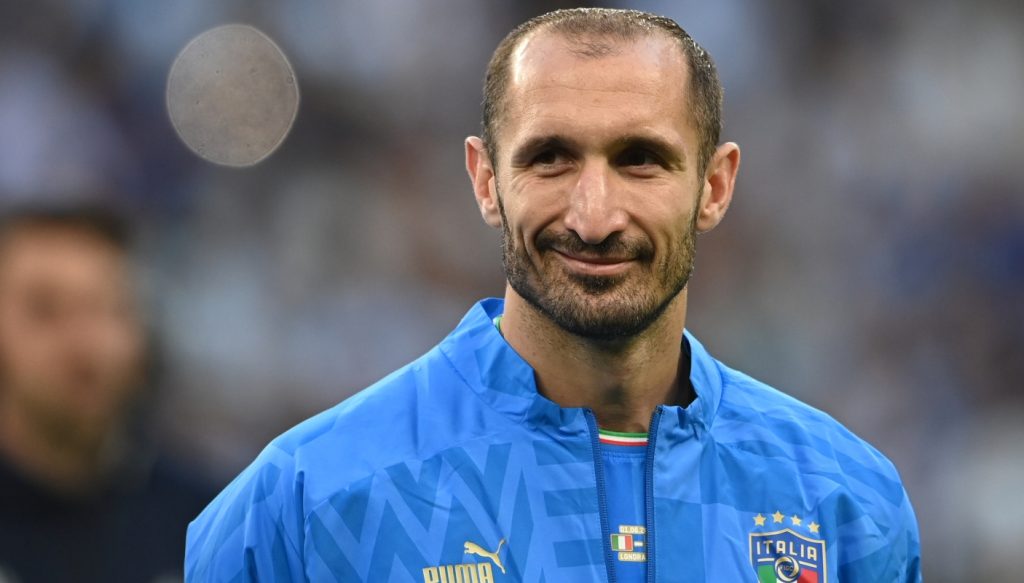 Giorgio Chiellini of Italy smiles ahead the Finalissima Conmebol - UEFA Cup of Champions soccer match between Italy and Argentina at Wembley in London, Britain, 01 June 2022. EPA-EFE/ANDY RAIN