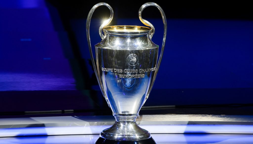 The UEFA Champions League trophy is on display during the UEFA European Club Football Season Kick-Off event in Monaco, 31 August 2023. The event sees the UEFA Champions League group stage draw, as well as the UEFA Awards ceremony to honour the men and women Player of the Year, the men and women Coaches of the Year, and to present the UEFA President’s Award. EPA-EFE/GUILLAUME HORCAJUELO