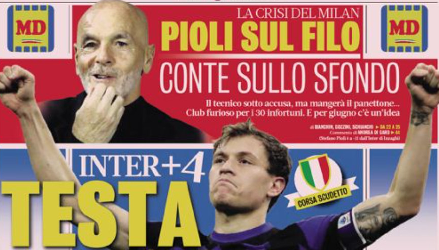 Today’s Papers – Inter dictate pace, Milan crisis, Vlahovic returns