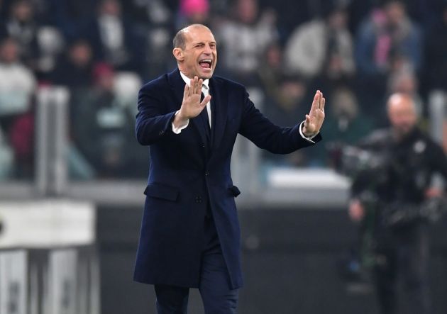 TURIN, ITALY - JANUARY 16: Massimiliano Allegri, Head Coach of Juventus, gestures during the Serie A TIM match between Juventus and US Sassuolo - Serie A TIM at on January 16, 2024 in Turin, Italy. (Photo by Valerio Pennicino/Getty Images)