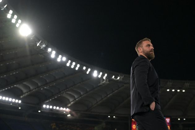 Roma coach Daniele De Rossi looks on during the Italian Serie A football match between AS Roma and Torino on February 26, 2024 at the Olympic stadium in Rome. (Photo by Tiziana FABI / AFP) (Photo by TIZIANA FABI/AFP via Getty Images)