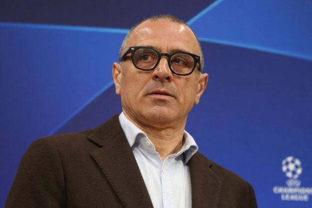 Napoli's Italian headcoach Francesco Calzona attends a press conference on the eve of the UEFA Champions League last 16 first leg football match between Napoli and Barcelona at the Diego Armando Maradona stadium on February 20, 2024. (Photo by Carlo Hermann / AFP) (Photo by CARLO HERMANN/AFP via Getty Images)