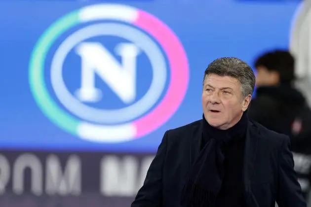 NAPLES, ITALY - DECEMBER 29: Walter Mazzarri of SSC Napoli head coach looks on before the Serie A TIM match between SSC Napoli and AC Monza at Stadio Diego Armando Maradona on December 29, 2023 in Naples, Italy. (Photo by Francesco Pecoraro/Getty Images)