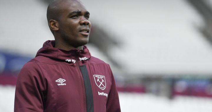 epa10810063 Angelo Ogbonna of West Ham reacts prior to the English Premier League soccer match between West Ham United and Chelsea FC, in London, Britain, 20 August 2023. EPA-EFE/VINCE MIGNOTT EDITORIAL USE ONLY. No use with unauthorized audio, video, data, fixture lists, club/league logos or 'live' services. Online in-match use limited to 120 images, no video emulation. No use in betting, games or single club/league/player publications.