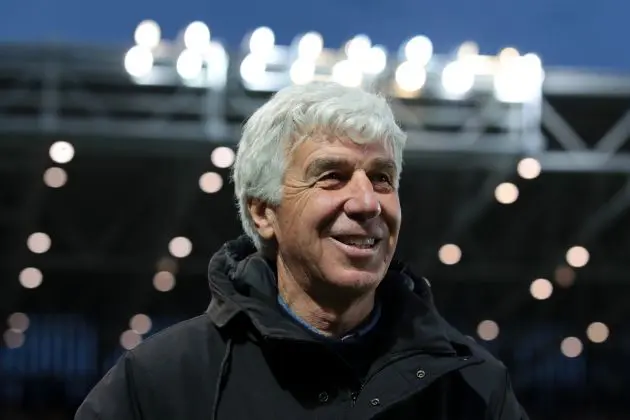 BERGAMO, ITALY - MARCH 03: Gian Piero Gasperini, Head Coach of Atalanta BC, looks on prior to the Serie A TIM match between Atalanta BC and Bologna FC - Serie A TIM at Gewiss Stadium on March 03, 2024 in Bergamo, Italy. (Photo by Emilio Andreoli/Getty Images)