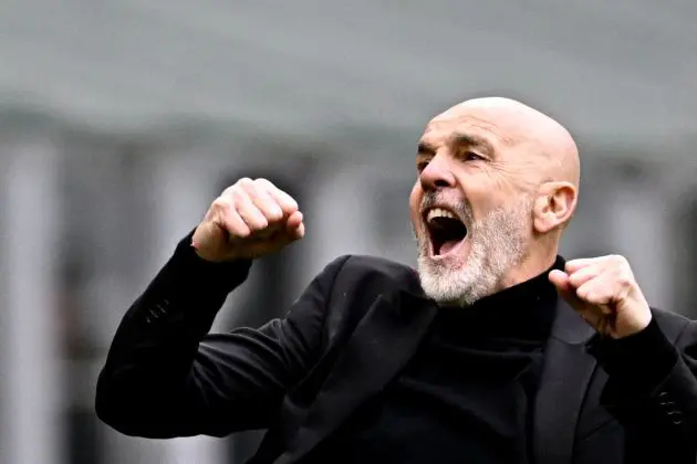 AC Milan's Italian coach Stefano Pioli reacts during the Italian Serie A football match between AC Milan and Empoli at San Siro stadium in Milan, on March 10, 2024. (Photo by GABRIEL BOUYS / AFP) (Photo by GABRIEL BOUYS/AFP via Getty Images)