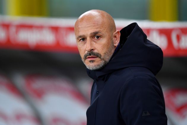 TURIN, ITALY - MARCH 02: Vincenzo Italiano, Head Coach of ACF Fiorentina, looks on prior to the Serie A TIM match between Torino FC and ACF Fiorentina at Stadio Olimpico di Torino on March 02, 2024 in Turin, Italy. (Photo by Valerio Pennicino/Getty Images)