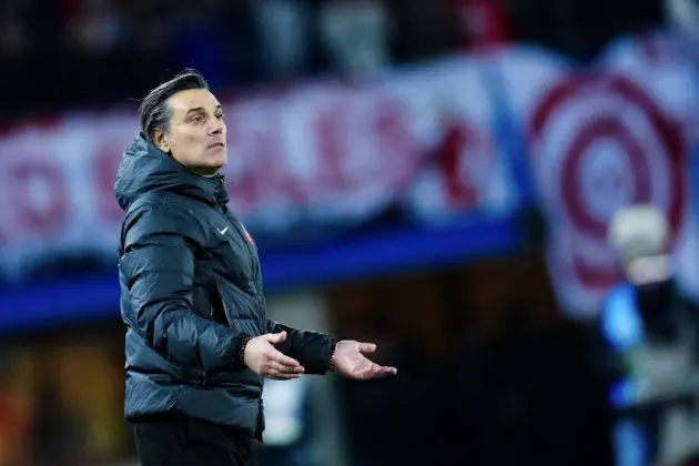 Turkey's coach Vincenzo Montella gestures during the friendly football match between Austria and Turkey in Vienna, Austria, on March 26, 2024. (Photo by Eva MANHART / APA / AFP) / Austria OUT (Photo by EVA MANHART/APA/AFP via Getty Images)