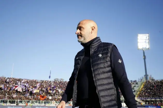 FLORENCE, ITALY - DECEMBER 3: Head coach Vincenzo Italiano manager of ACF Fiorentina looks on during the Serie A TIM match between ACF Fiorentina and US Salernitana at Stadio Artemio Franchi on December 3, 2023 in Florence, Italy. (Photo by Gabriele Maltinti/Getty Images)