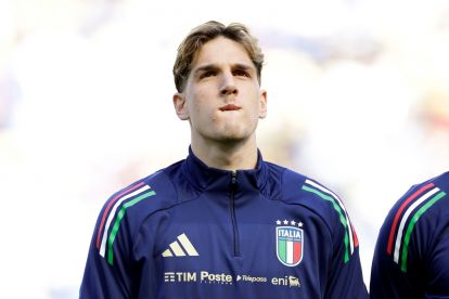 Harrison, New Jersey - 24 Maret: Nicolo Zaniolo dari Italia berdiri di depan paruh pertama Ekuador v Italia - Persahabatan Internasional di Red Bull Arena pada 24 Maret 2024 di Harrison, New Jersey. (Foto oleh Adam Hunger/Getty Images)