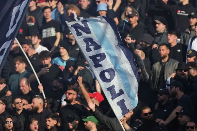 EMPOLI, ITALY - APRIL 20: Fans of SSC Napoli during the Serie A TIM match between Empoli FC and SSC Napoli at Stadio Carlo Castellani on April 20, 2024 in Empoli, Italy.(Photo by Gabriele Maltinti/Getty Images)