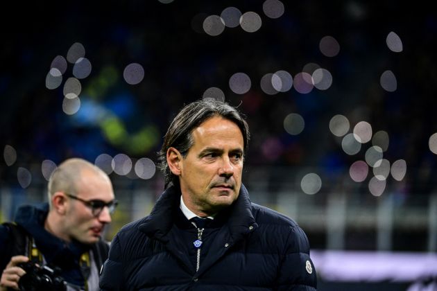 Inter Milan coach Simone Inzaghi looks on during the Italian Serie A football match between Inter Milan and Empoli in Milan, on April 1, 2024. (Photo by Piero CRUCIATTI / AFP) (Photo by PIERO CRUCIATTI/AFP via Getty Images)