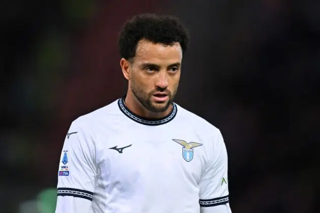 BOLOGNA, ITALY - NOVEMBER 03: Felipe Anderson of SS Lazio looks on during the Serie A TIM match between Bologna FC and SS Lazio at Stadio Renato Dall'Ara on November 03, 2023 in Bologna, Italy. (Photo by Alessandro Sabattini/Getty Images)