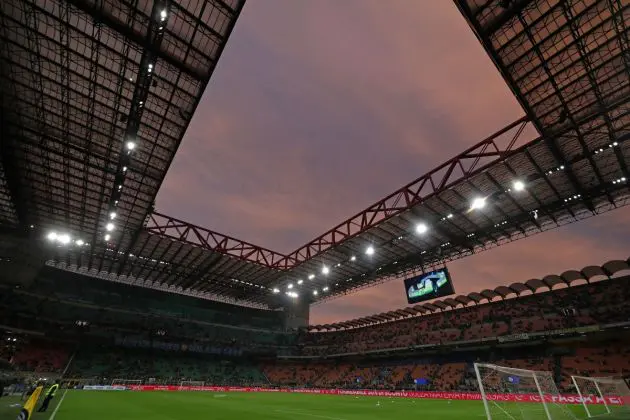 MILAN, ITALY - APRIL 01: A general view of the stadium ahead of the Serie A TIM match between FC Internazionale and Empoli FC at Stadio Giuseppe Meazza on April 01, 2024 in Milan, Italy. (Photo by Marco Luzzani/Getty Images)