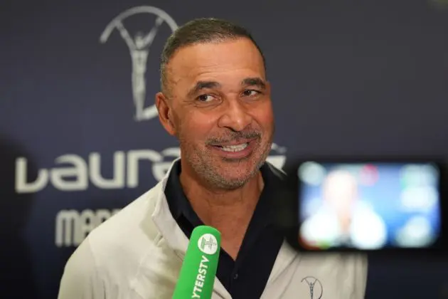 MADRID, SPAIN - APRIL 21: Laureus Academy Member Ruud Gullit speaksduring an interview prior to the Laureus World Sports Awards Madrid 2024 at the Palacio de Cibeles on April 21, 2024 in Madrid, Spain. (Photo by Angel Martinez/Getty Images for Laureus)