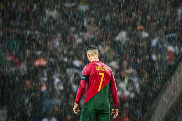 PORTO, PORTUGAL - OCTOBER 13: Cristiano Ronaldo of Portugal during the UEFA EURO 2024 European qualifier match between Portugal and Slovakia at Estadio do Dragao on October 13, 2023 in Porto, Portugal. (Photo by Octavio Passos/Getty Images)