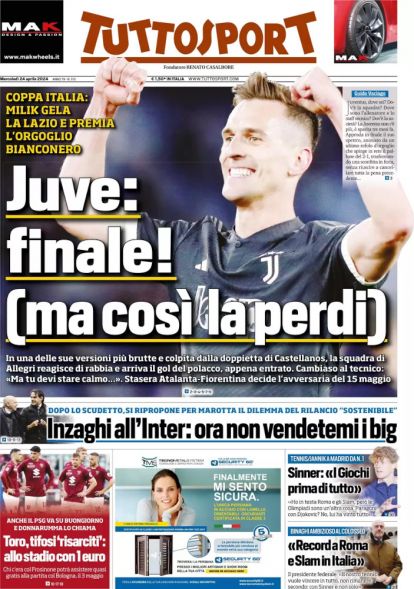 Today’s Papers – Maxi Inter, Juve Final, Milan sale