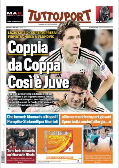 Today’s Papers – This is Juventus, Napoli get Manna