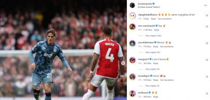 Aston Villa players send Instagram messages to Zaniolo as Italy star reacts to win over Arsenal