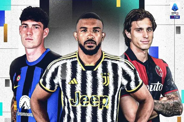 2023-24 Serie A defender of the year shortlist, including Bremer of Juventus, Alessandro Bastoni of Inter and Riccardo Calafiori of Bologna.