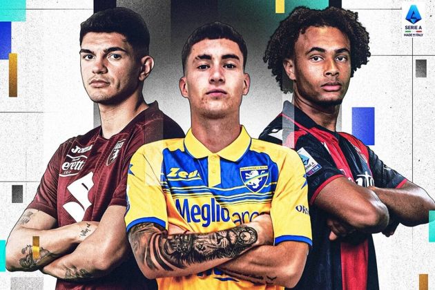 2023-24 Serie A Young Player of the Year shortlist, including Matias Soule of Frosinone - on loan from Juventus, Raoul Bellanova of Torino and Joshua Zirkzee of Bologna.