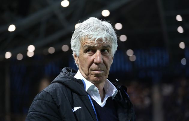 BERGAMO, ITALY - MAY 12: Gian Piero Gasperini, Head Coach of Atalanta BC, looks on prior to the Serie A TIM match between Atalanta BC and AS Roma at Gewiss Stadium on May 12, 2024 in Bergamo, Italy. (Photo by Marco Luzzani/Getty Images)