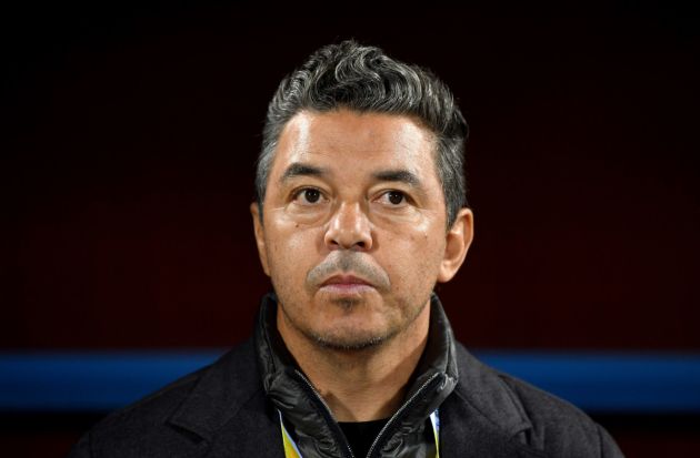 NAMANGAN, UZBEKISTAN - FEBRUARY 15: Marcelo Gallardo, Head Coach of Al Ittihad, looks on prior to the AFC Champions League Round of 16 1st Leg match between Navbahor and Al Ittihad at Markaziy Stadium on February 15, 2024 in Namangan, Uzbekistan. (Photo by Tolib Kosimov/Getty Images)