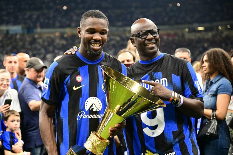 Thuram with the Serie A trophy