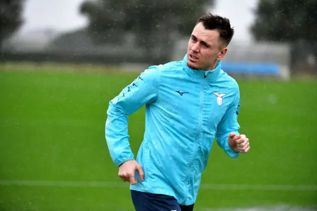 ROME, ITALY - MARCH 27: Patric of SS Lazio during the SS Lazio training session at the Formello sport centre on March 27, 2024 in Rome, Italy. (Photo by Marco Rosi - SS Lazio/Getty Images)