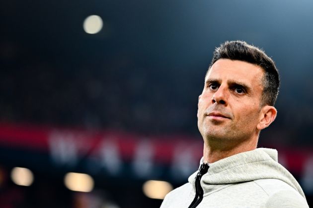 GENOA, ITALY - MAY 24: Thiago Motta, head coach of Bologna, looks on prior to kick-off in the Serie A TIM match between Genoa CFC and Bologna FC at Stadio Luigi Ferraris on May 24, 2024 in Genoa, Italy. (Photo by Simone Arveda/Getty Images)