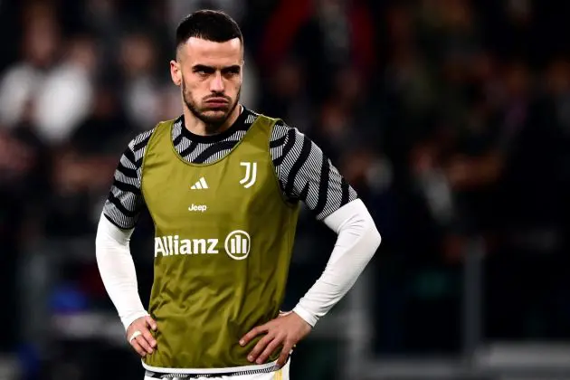 Juventus midfielder and Crystal Palace linked Filip Kostic looks on before the Italian Serie A football match Juventus vs Inter Milan at the Allianz Stadium in Turin, on November 26, 2023. (Photo by MARCO BERTORELLO / AFP) (Photo by MARCO BERTORELLO/AFP via Getty Images)