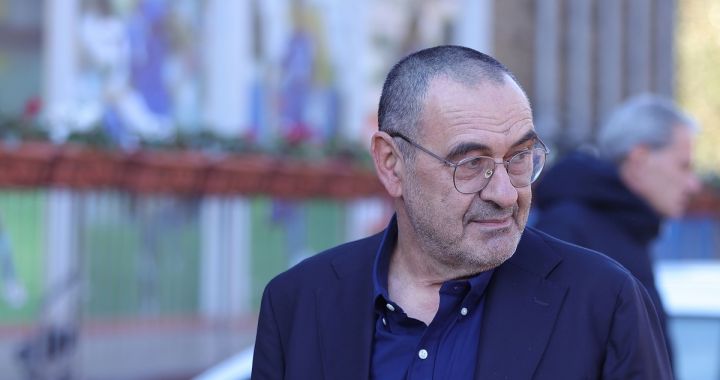 FLORENCE, ITALY - JANUARY 29: Maurizio Sarri during the "Panchina d'Oro" award season 2022/2023 at Centro Tecnico Federale di Coverciano on January 29, 2024 in Florence, Italy. (Photo by Gabriele Maltinti/Getty Images)