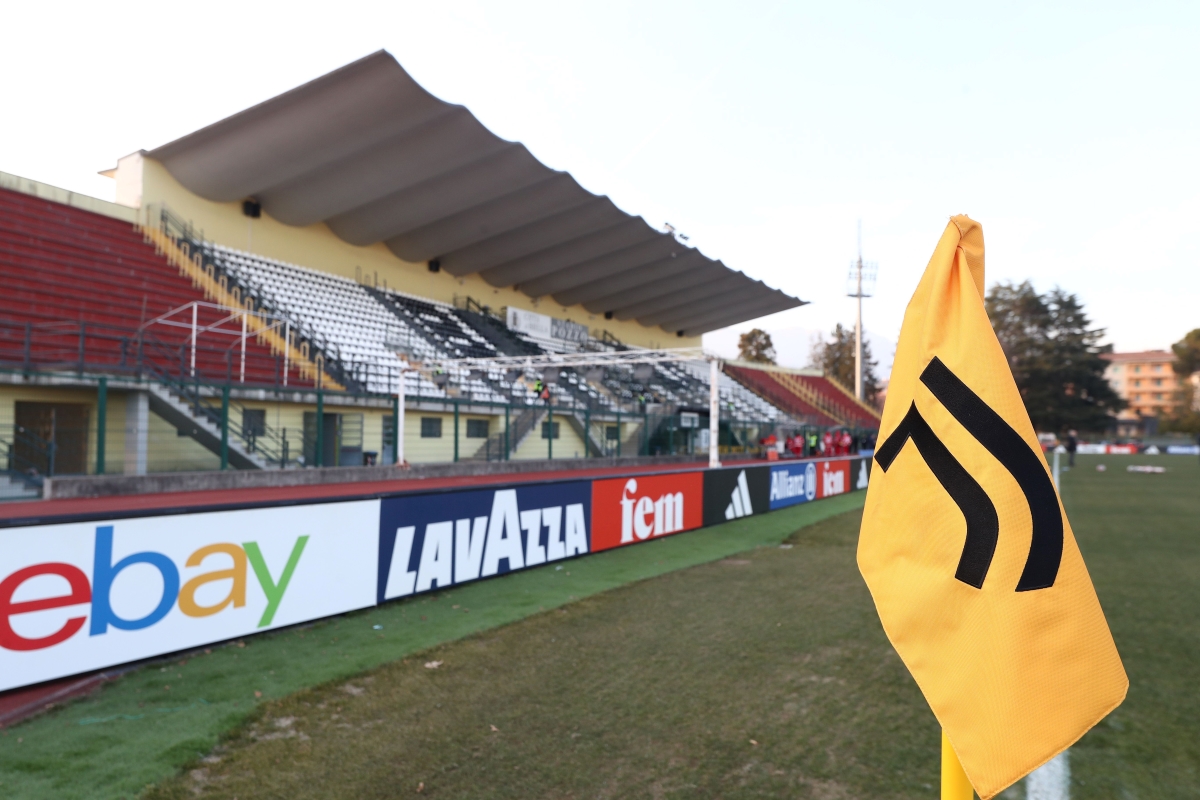 BIELLA, ITALY - JANUARY 29: A general view of the stadium ahead of the Women Serie A eBay match between Juventus and ACF Fiorentina at Stadio Pozzo La Marmora on January 29, 2024 in Biella, Italy.