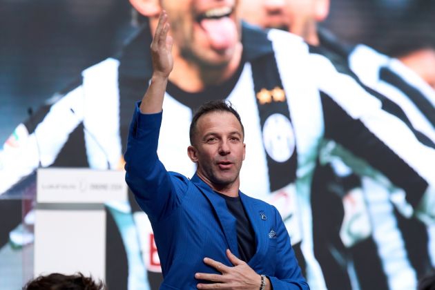 MADRID, SPAIN - FEBRUARY 26: Laureus Academy Member Alessandro del Piero waves the audience during the Laureus World Sports Awards 2024 nominations announcement at Real Casa de Correos on February 26, 2024 in Madrid, Spain. (Photo by Angel Martinez/Getty Images for Laureus)