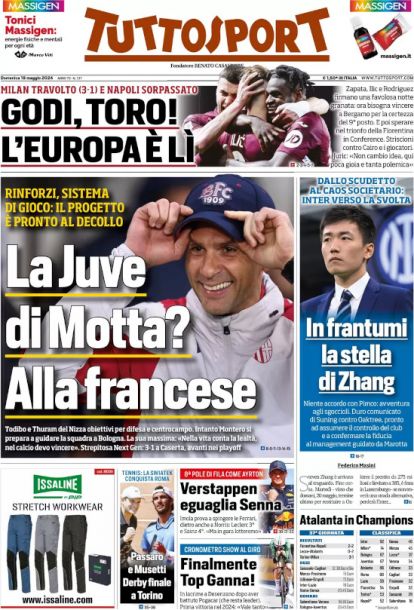 Today’s Papers – Inter chaos, Milan flattened, Atalanta Champions League